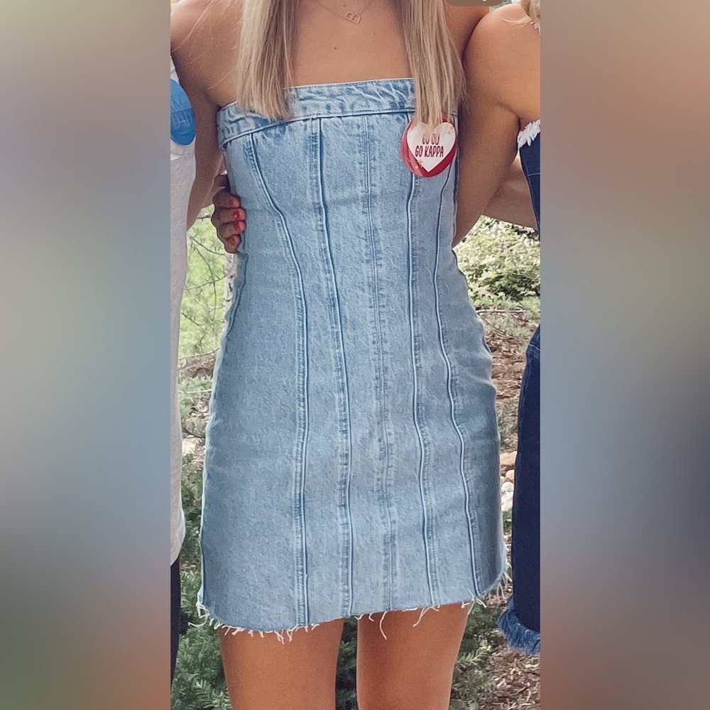 zara denim dress
